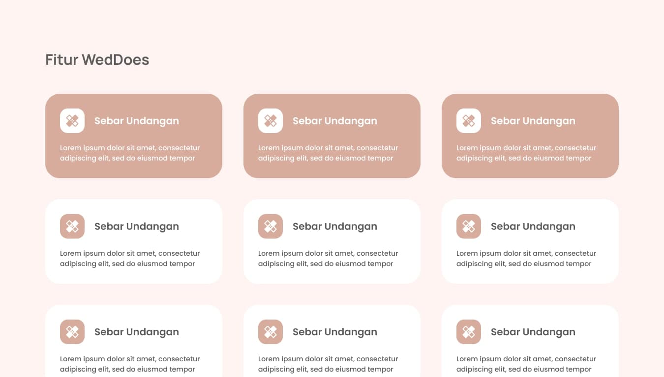 weddoes features